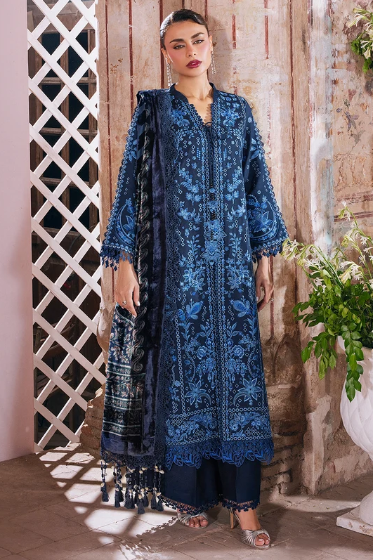 Mahnur Amelia Embroidered Luxury Khaddar 3pc