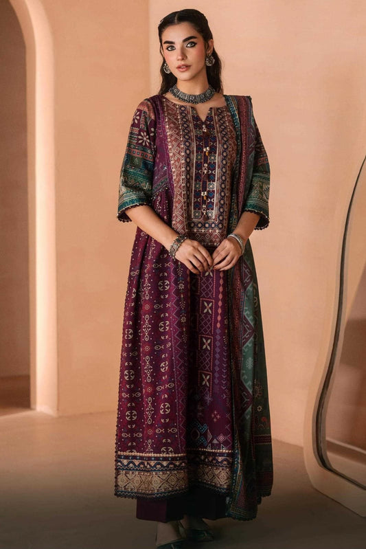 ZYNC Embroidered Luxury Viscose 3pc