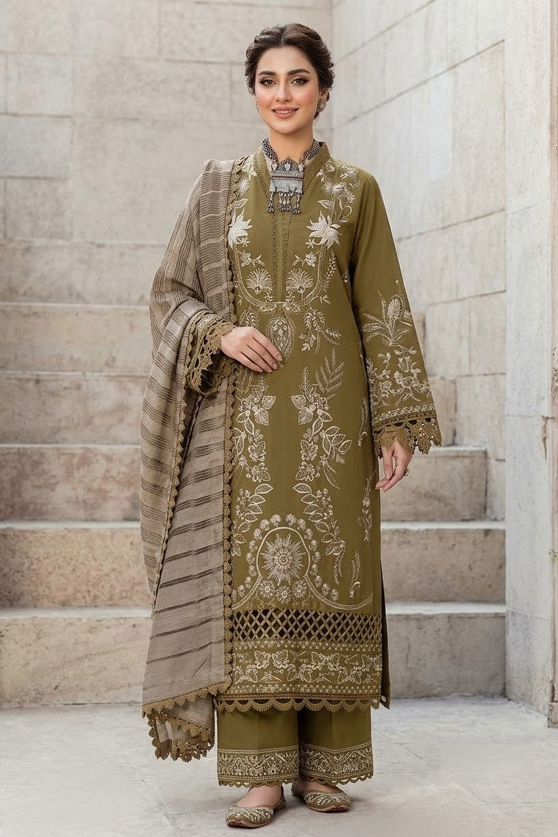 Johra Juman Unstitched Embroidered Wool 3pc