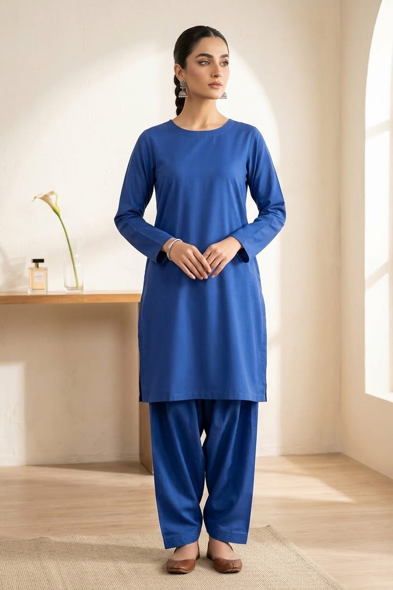 Sapphire Unstitched Plaino Linen ST 2pc