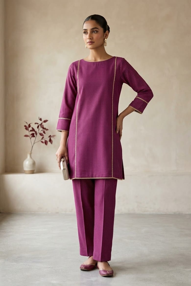 Sapphire Unstitched Plaino Slub Khaddar ST 2pc