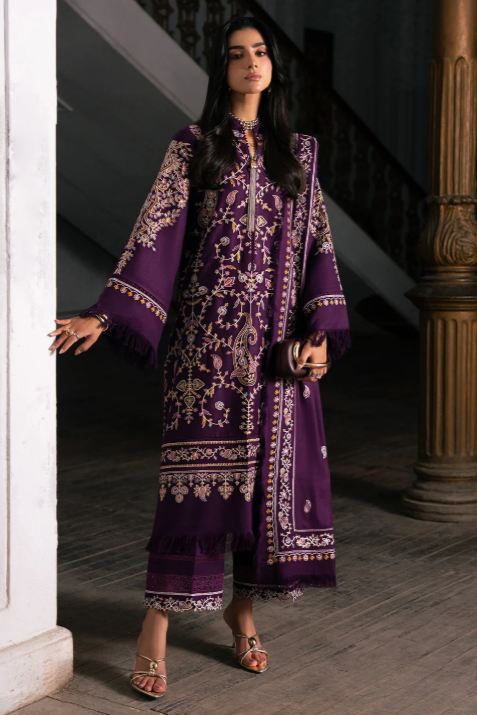 Bin Ilyas Dulzura Embroidered Luxury Peach Leather 3pc