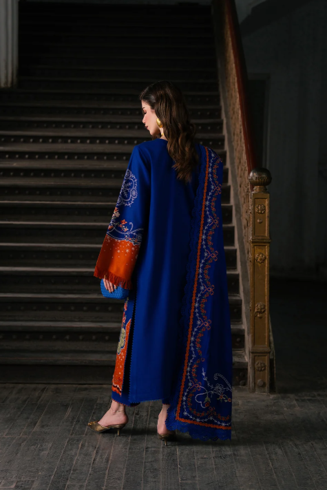Bin Ilyas Dulzura Embroidered Luxury Peach Leather 3pc