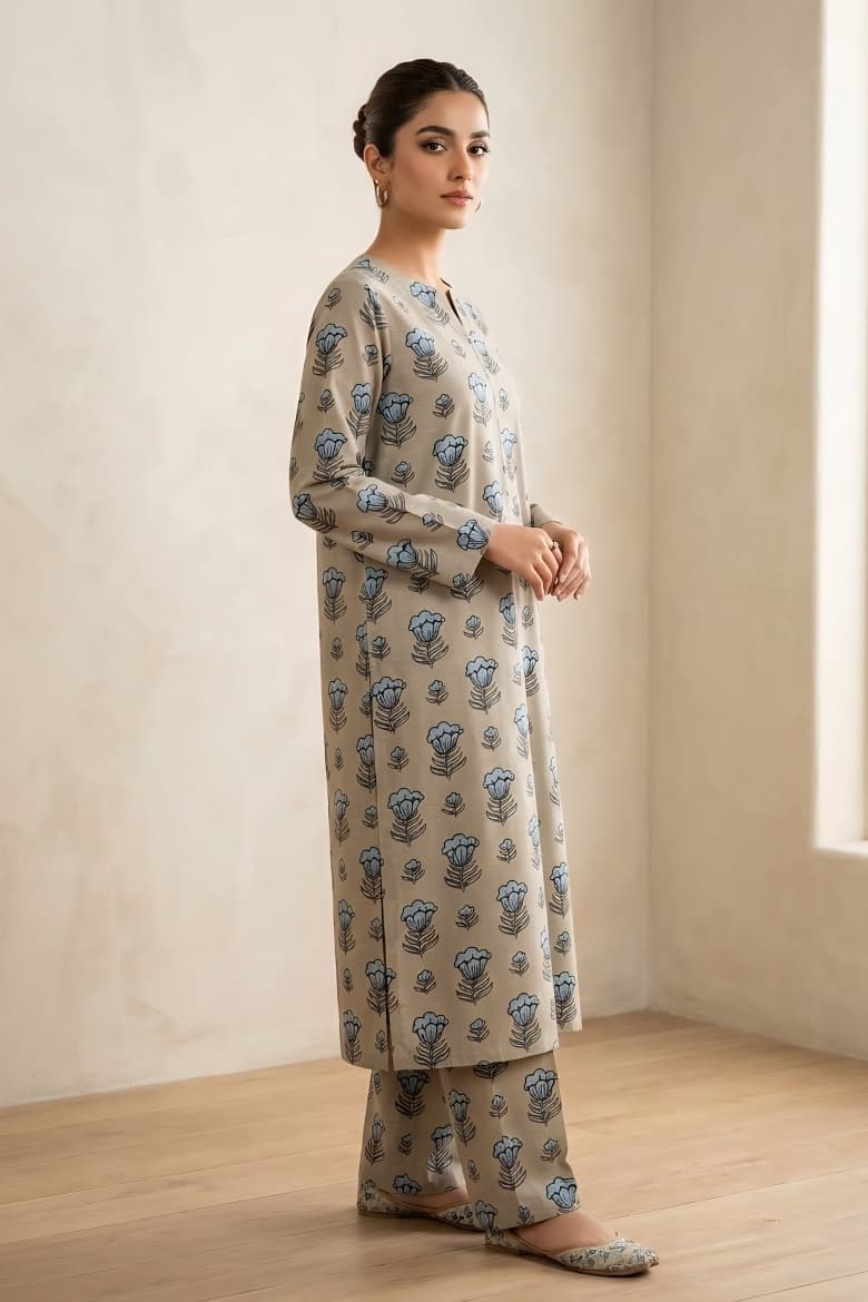 Mix Brand Unstitched Printed Khaddar Allover ST 2pc