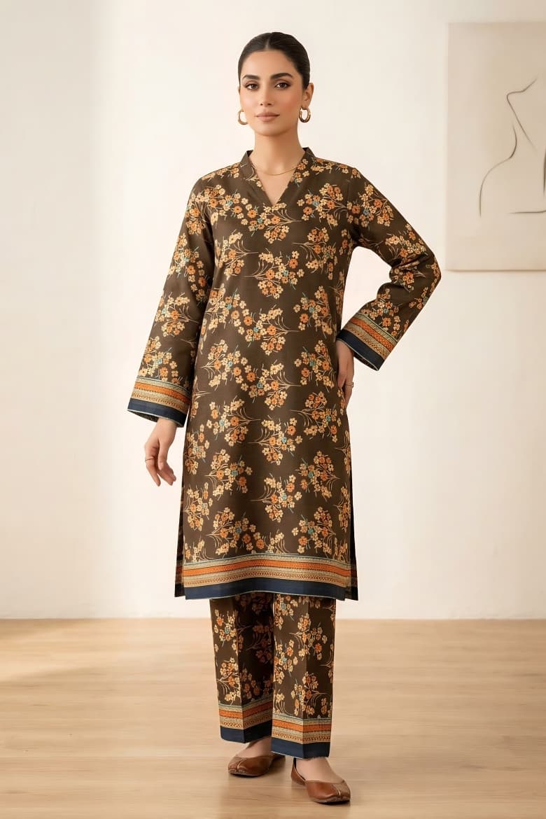 Mix Brand Unstitched Printed Khaddar Allover ST 2pc
