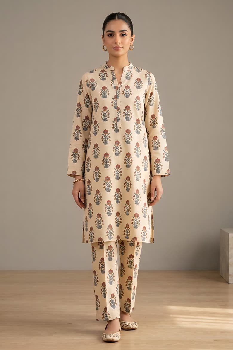 Mix Brand Unstitched Printed Khaddar Allover ST 2pc