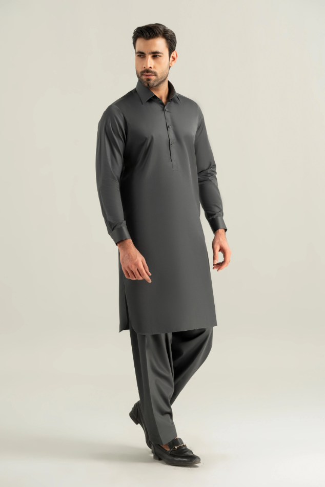 Stenciller Green Land Men's Unstitched Wash & Wear