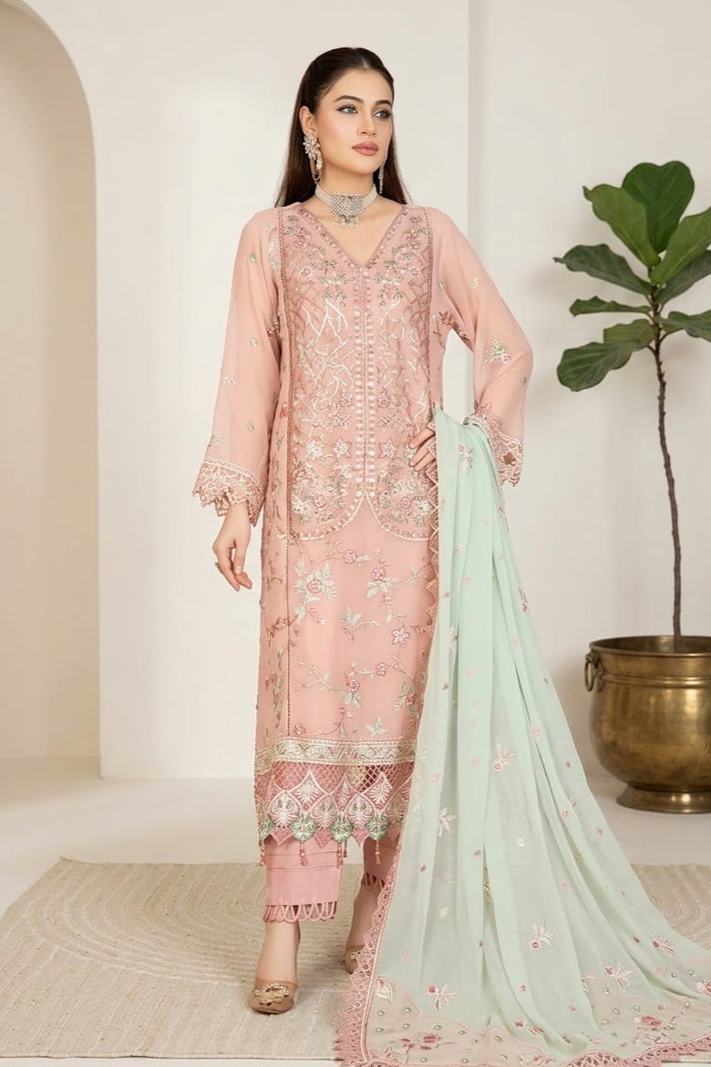 Noor jahan Elegance Unstitched Luxury Chiffon 3pc