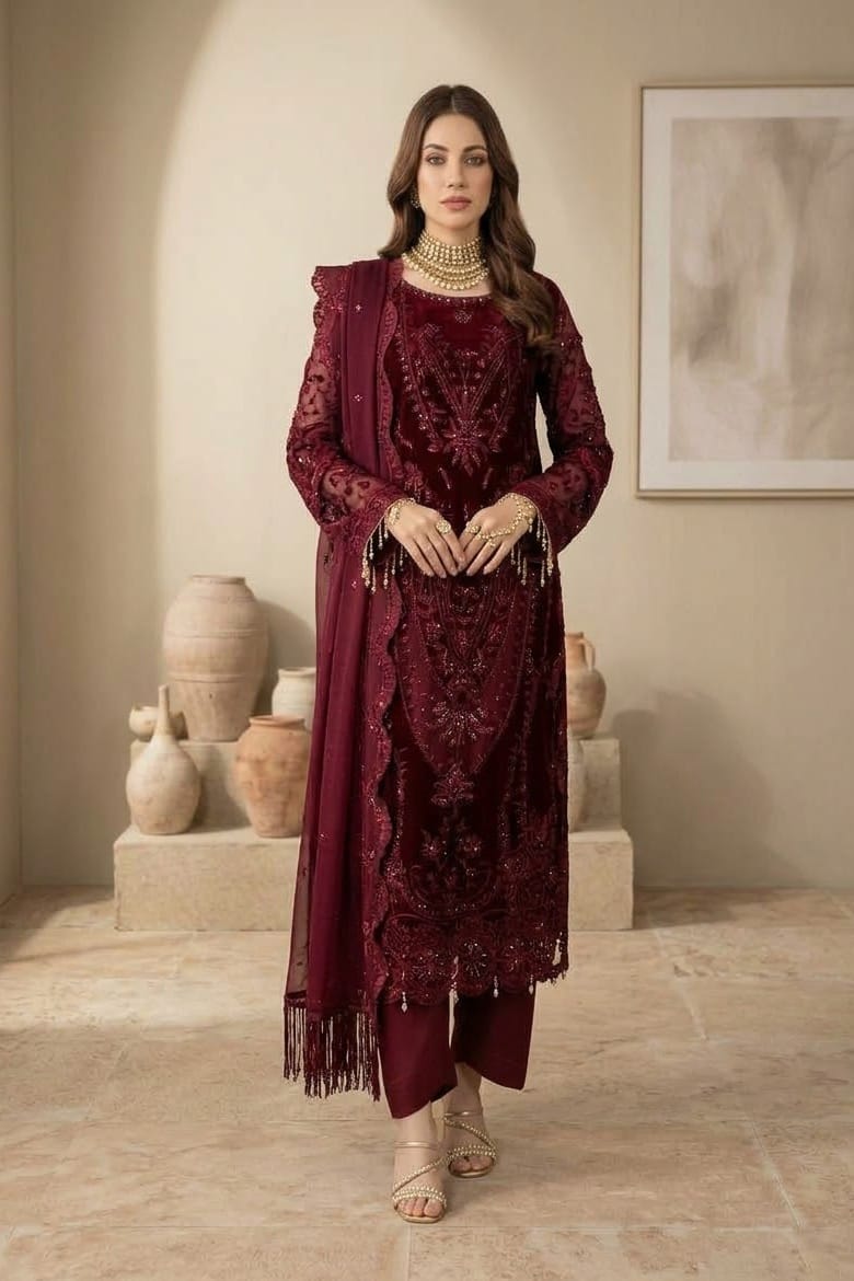 Noor jahan Sephora Unstitched Luxury Chiffon 3pc