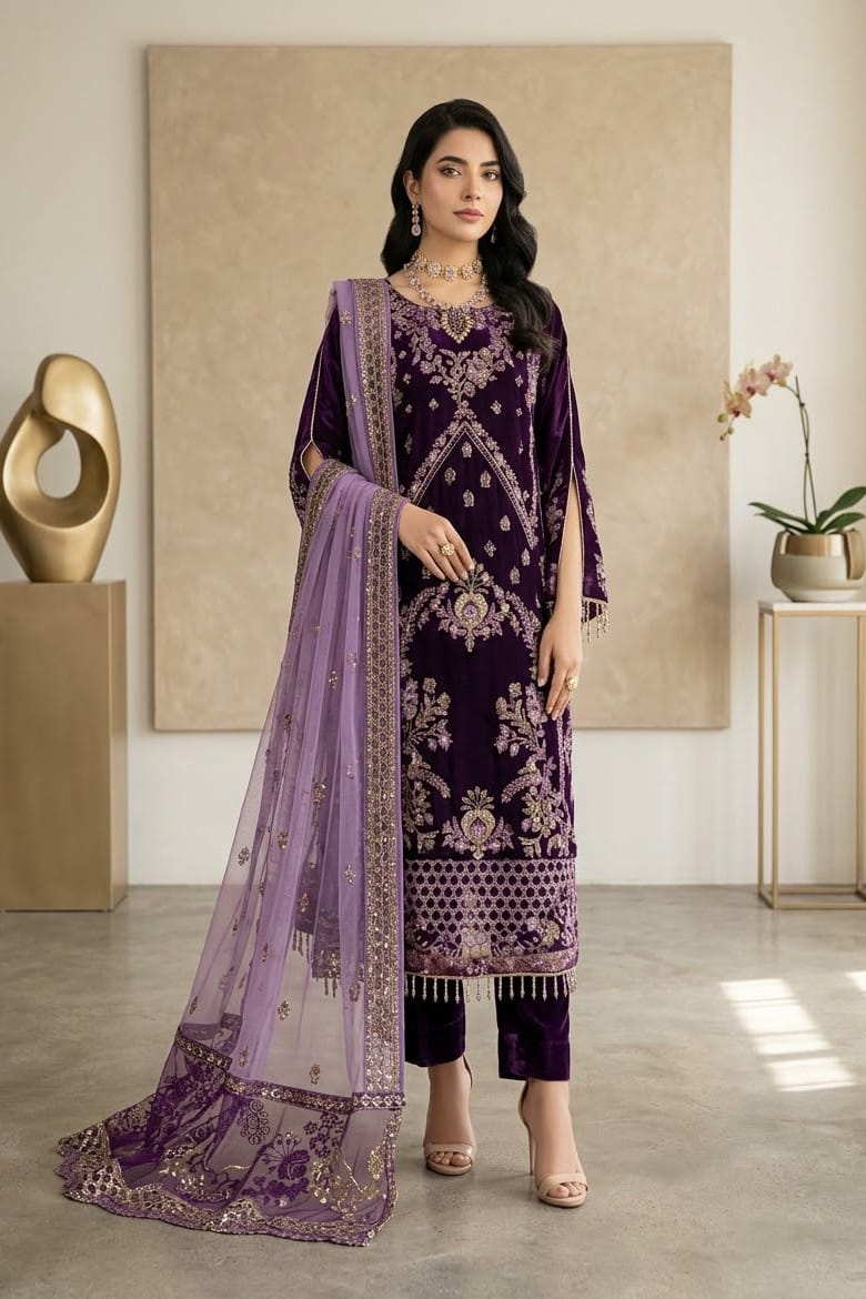 Noor jahan Sephora Unstitched Luxury Chiffon 3pc