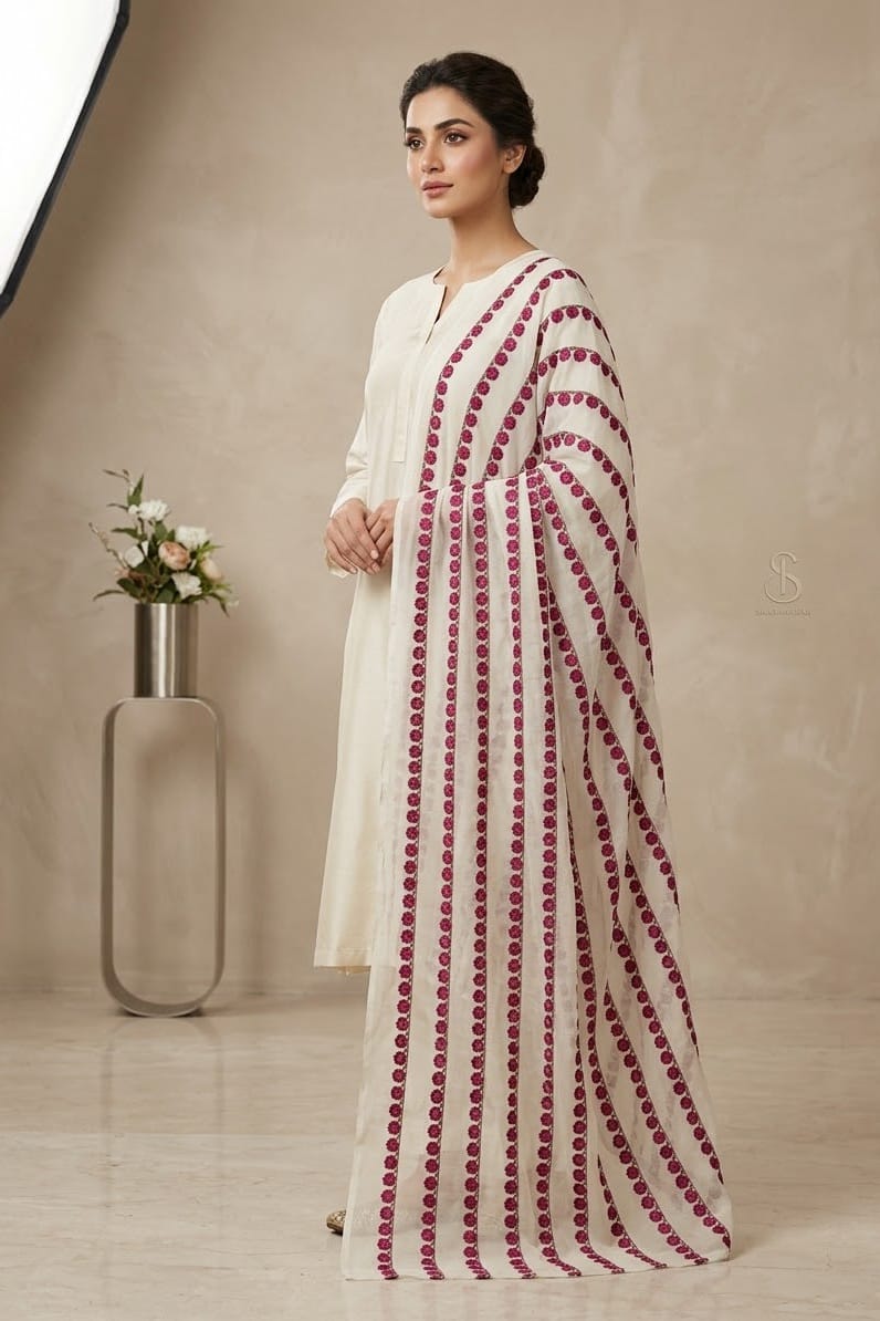 Sapphire Embroidered Organza Dupatta