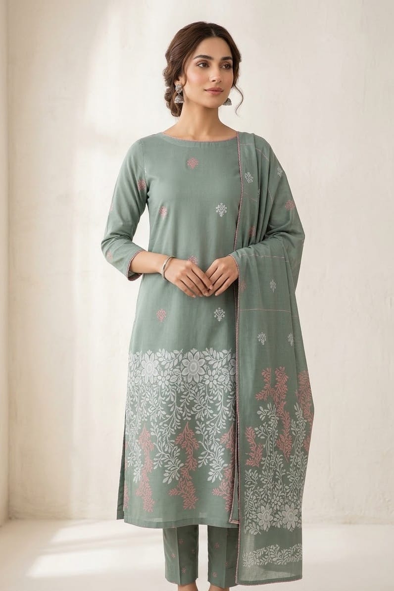 Kayseria Cotton Jacquard Unstitched 3pc