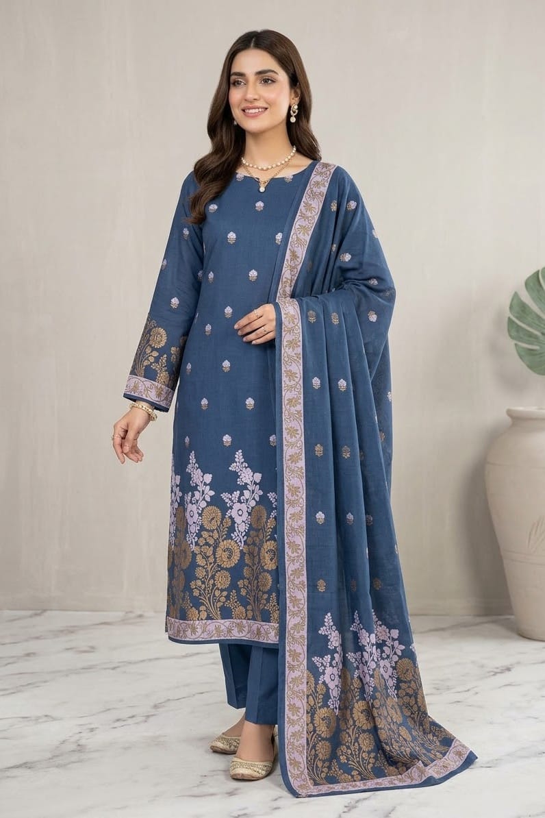 Kayseria Cotton Jacquard Unstitched 3pc