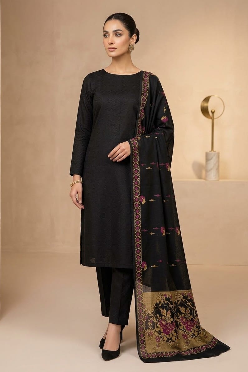 Kayseria Cotton Jacquard Unstitched Sd 2pc