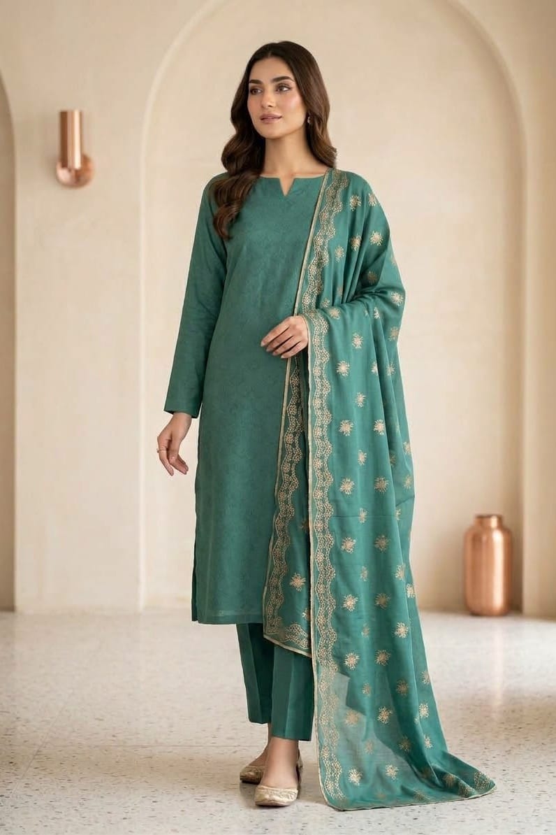 Kayseria Cotton Jacquard Unstitched Sd 2pc