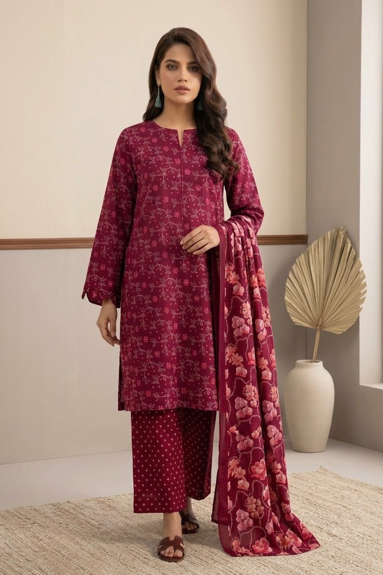 Orient Printed Khaddar Unstitched 3pc