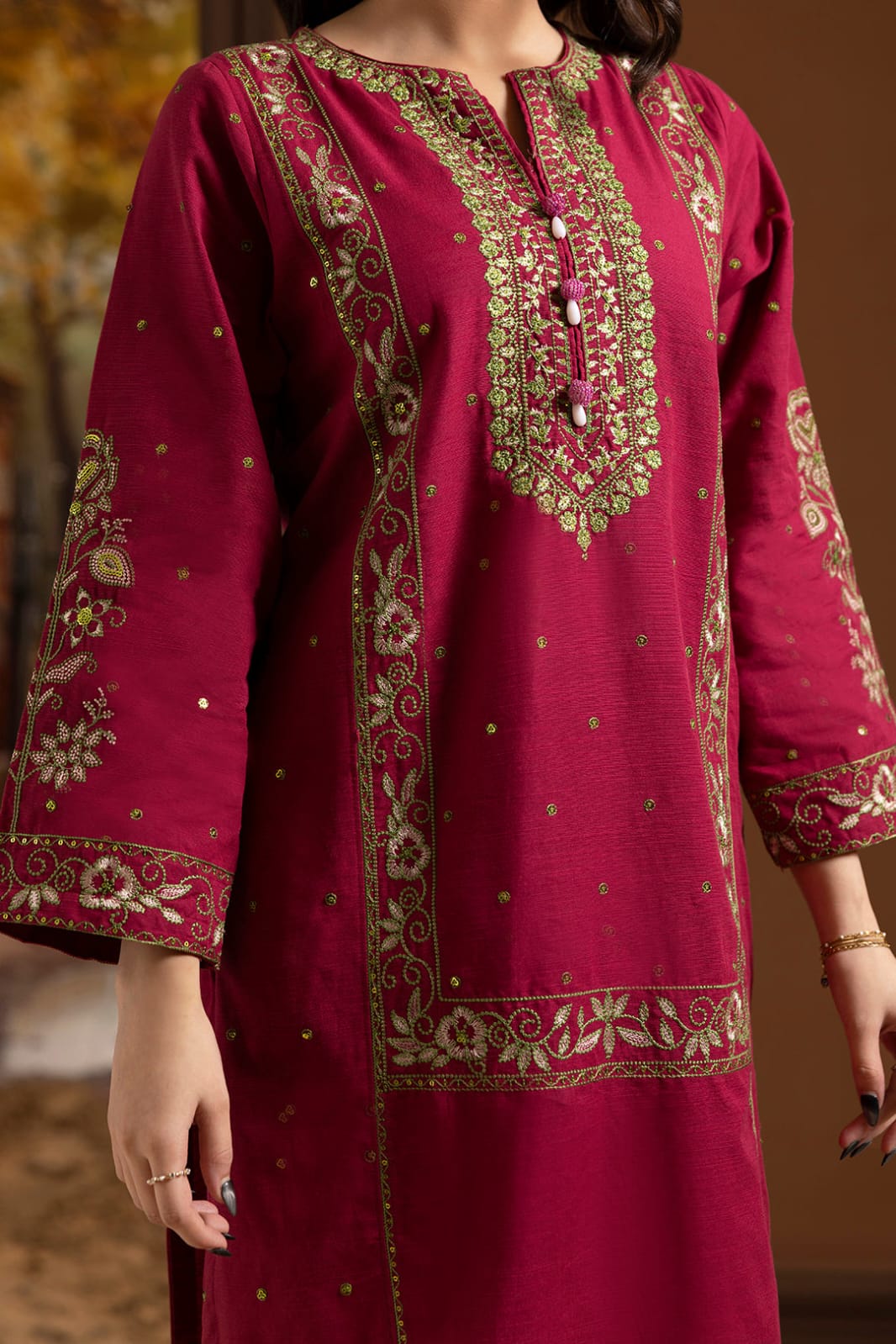 Zellbury Stitched D-Embroidered Khaddar ST 2pc