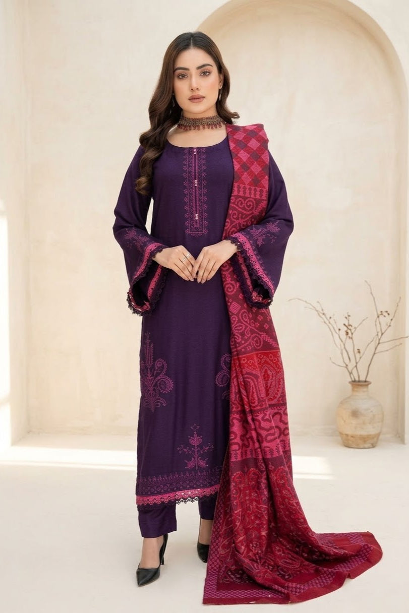 Noor Jahan Musriq Unstiitched Embroidered 3pc
