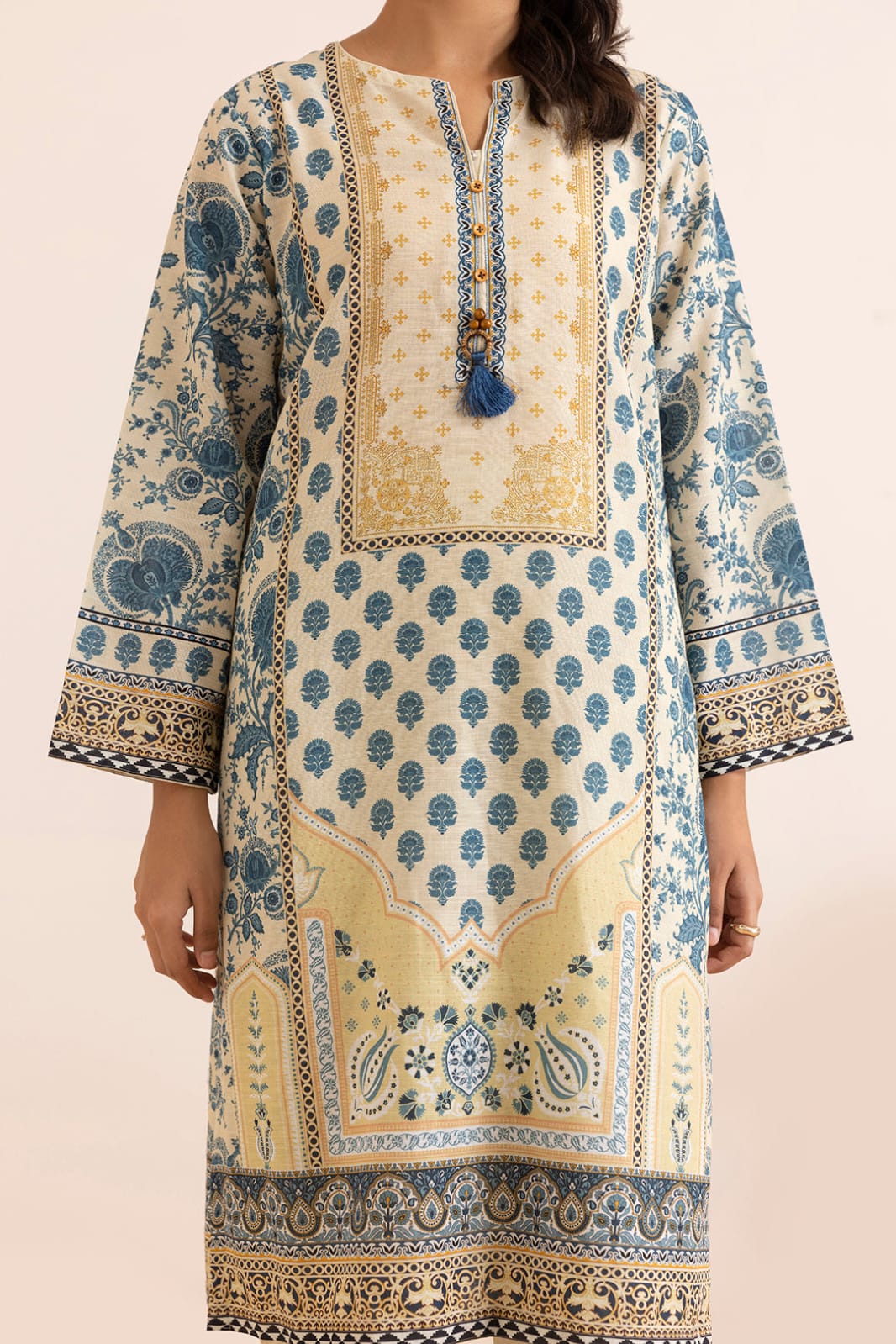 Zellbury Stitched Printed Khaddar 3pc