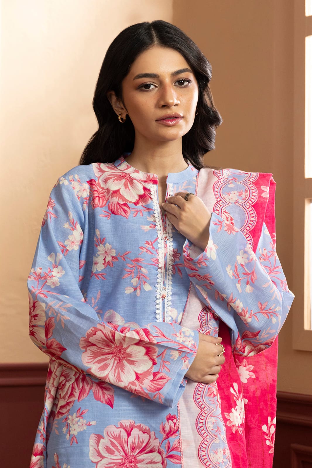 Zellbury Stitched Printed Khaddar 3pc