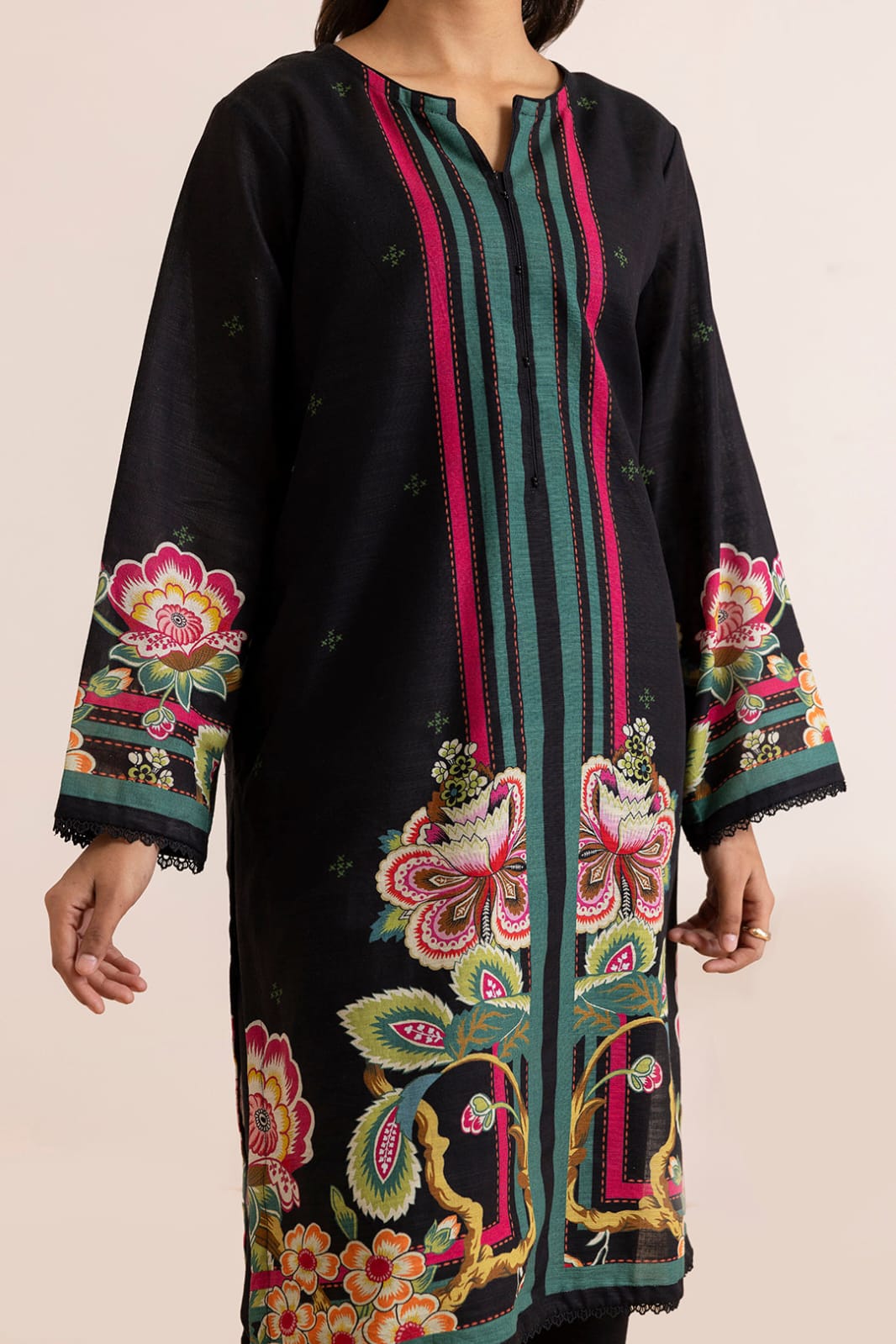 Zellbury Stitched Printed Khaddar 3pc