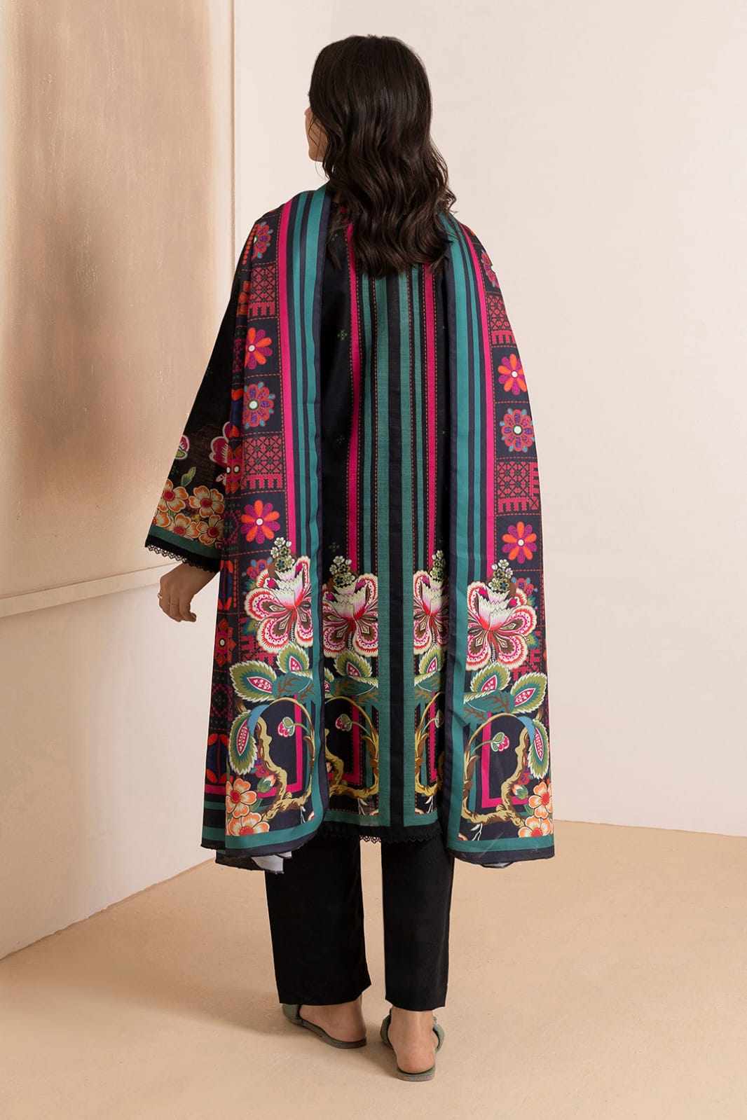 Zellbury Stitched Printed Khaddar 3pc