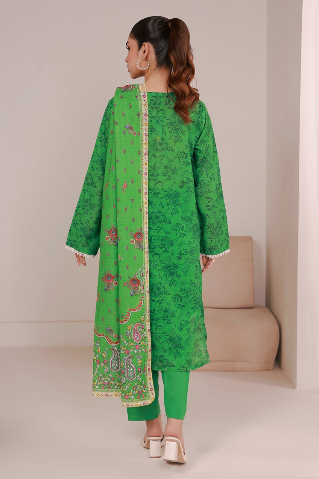 Zellbury Stitched Printed Khaddar 3pc