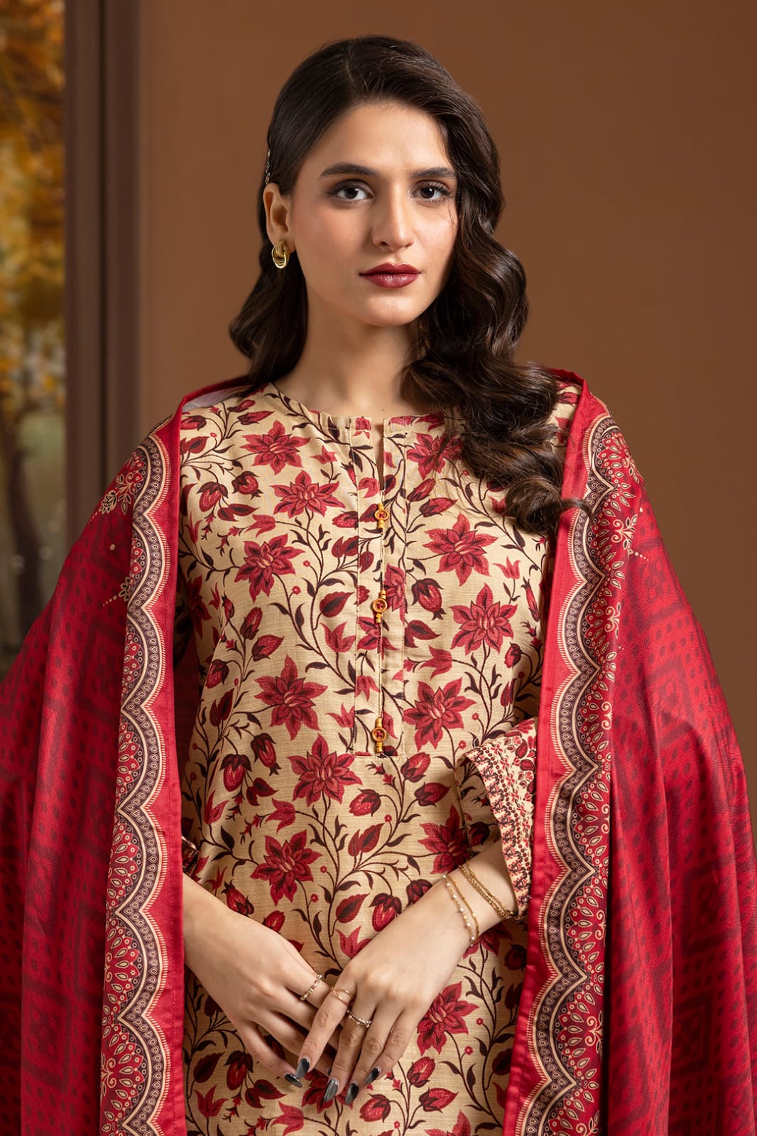 Zellbury Stitched Printed Khaddar 3pc