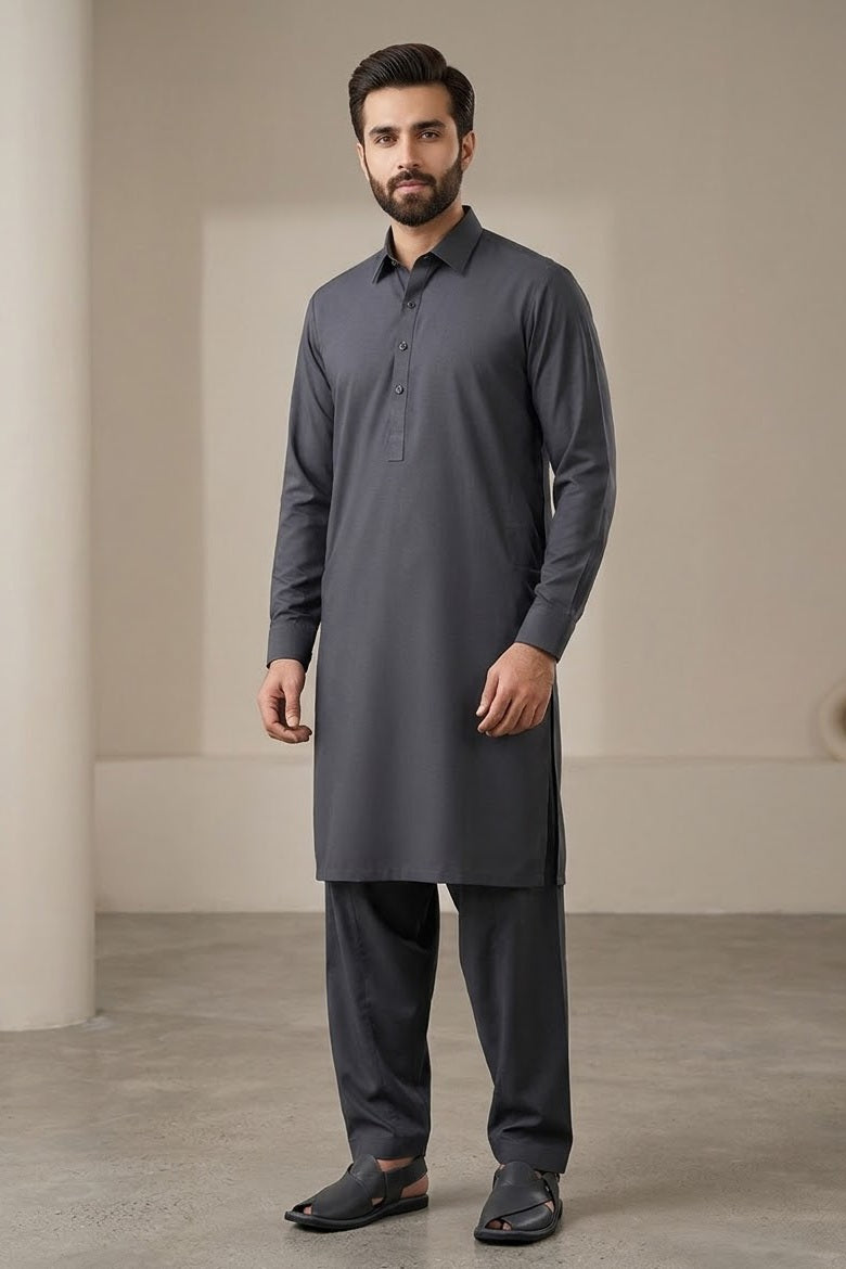 Gul Ahmed Men's Unstitched Wash & Wear