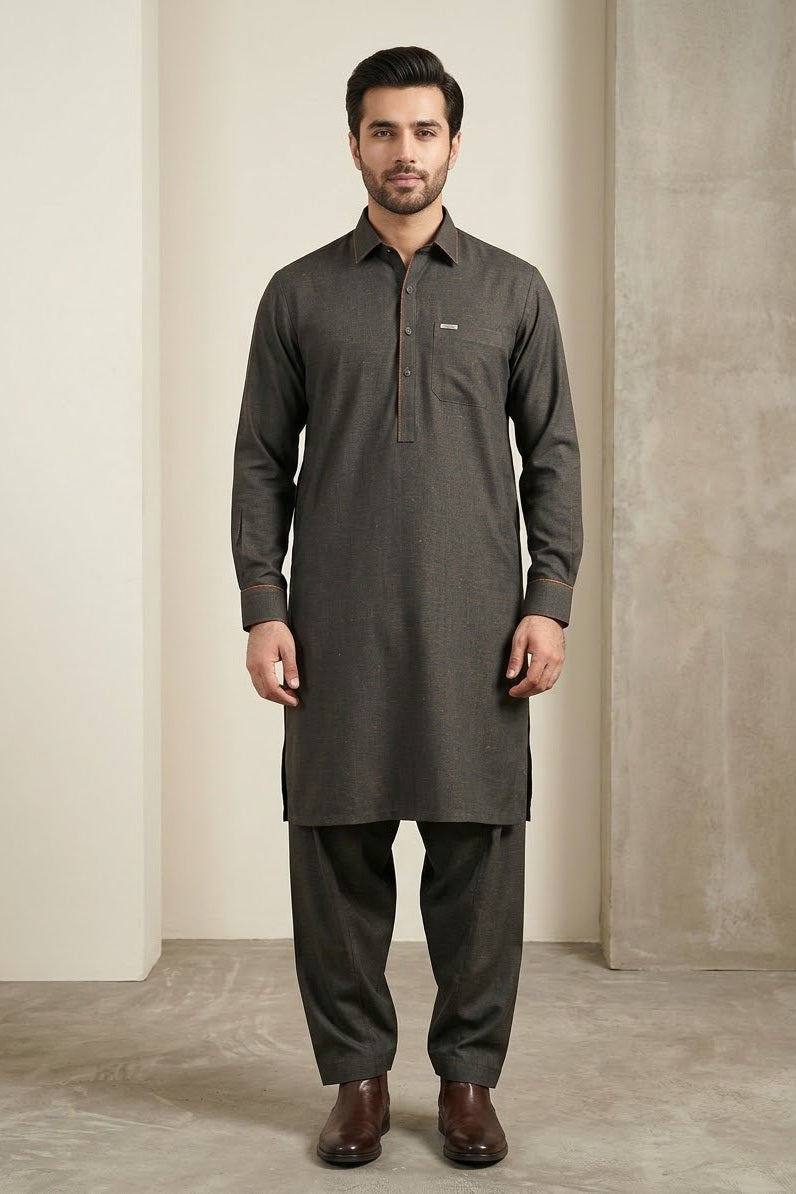 Gul Ahmed Men's Unstitched Wash & Wear