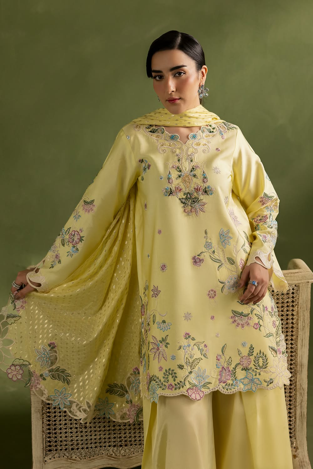 RajBari Silah Embroidered Luxury Formal Silk 3pc