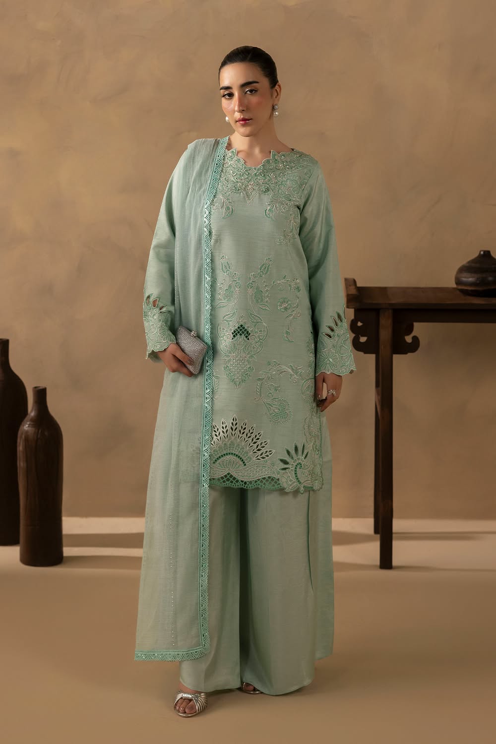 RajBari Silah Embroidered Luxury Formal Silk 3pc