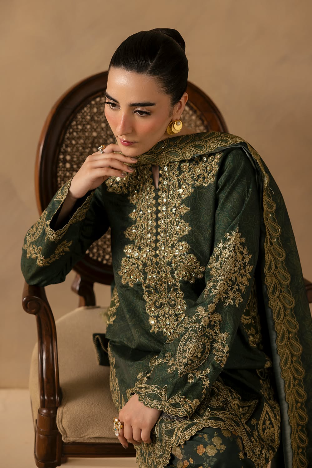 RajBari Silah Embroidered Luxury Formal Silk 3pc