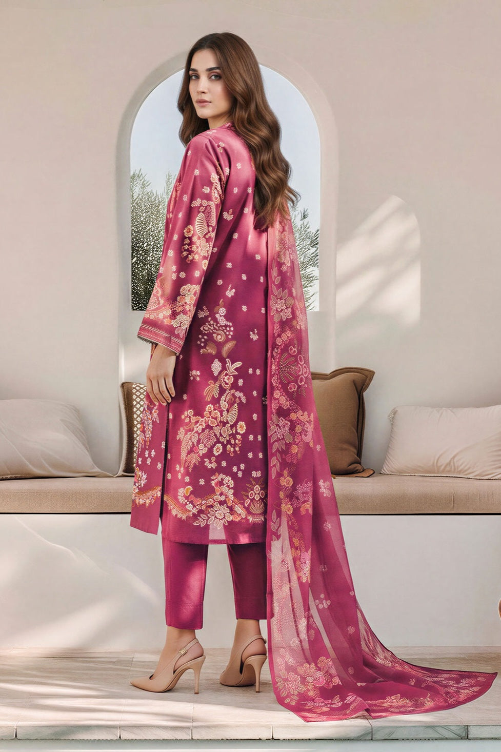 Lime Light Unstitched Printed Khaddar 3pc