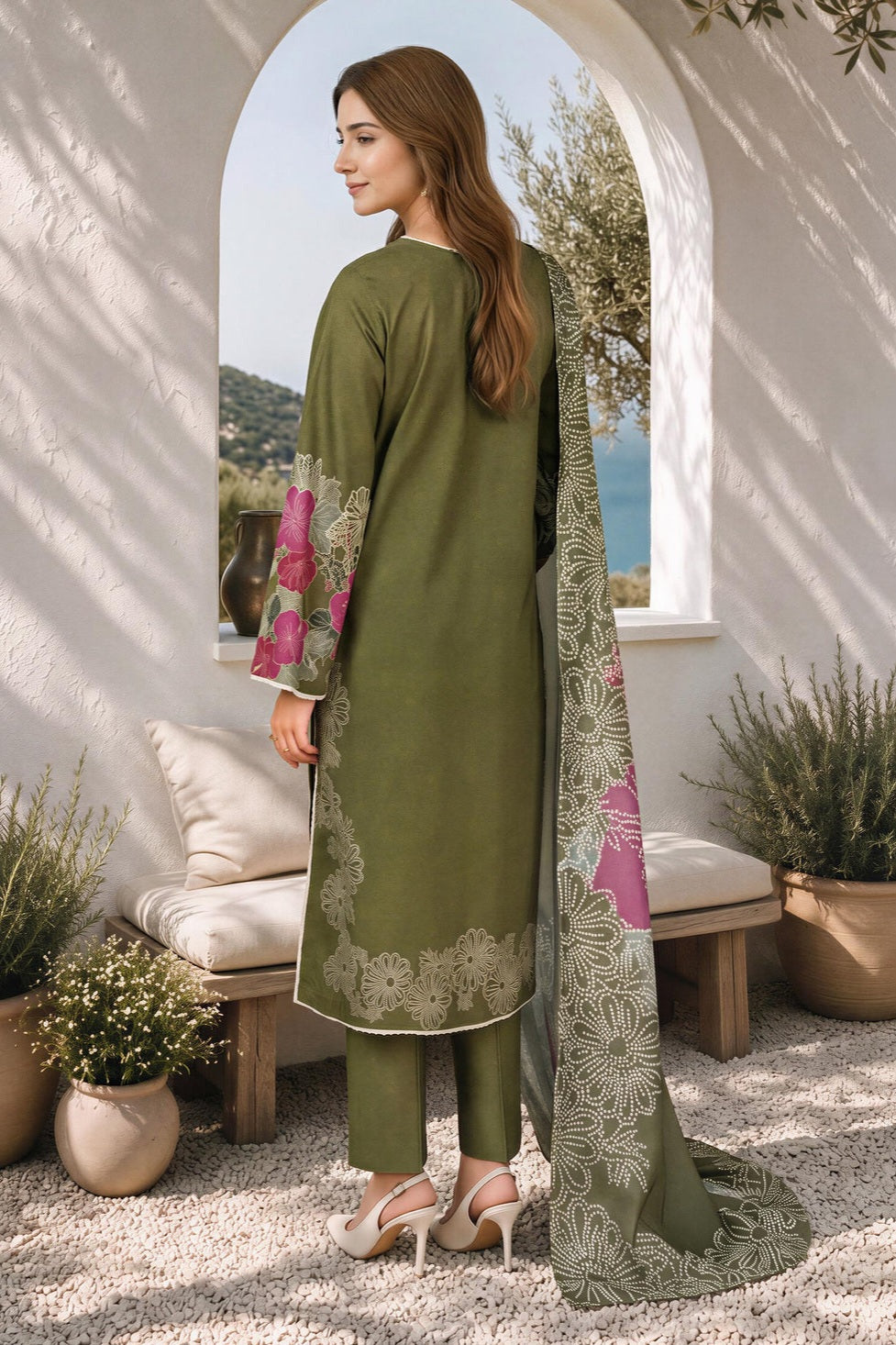 Lime Light Unstitched Printed Khaddar 3pc