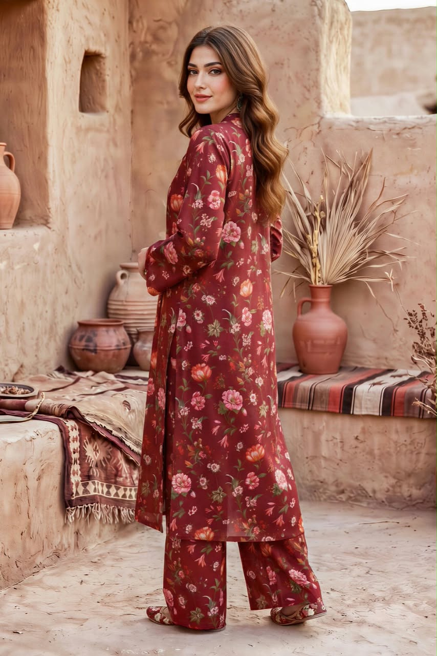 Lime Light Unstitched Printed Khaddar Shirt