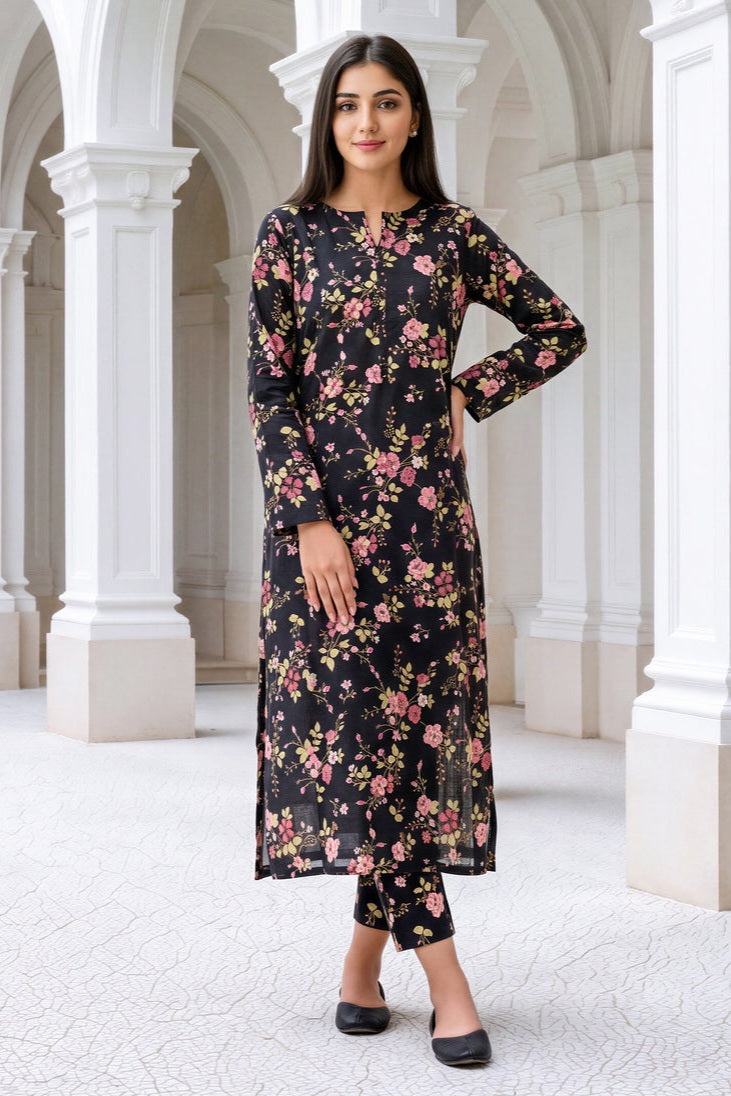 Lime Light Unstitched Printed Khaddar Shirt