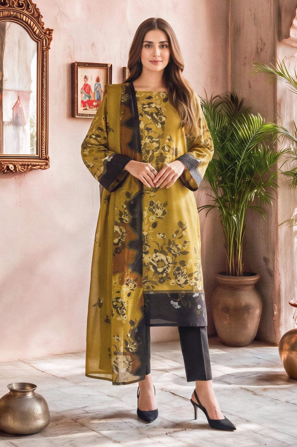 Lime Light Unstitched Printed Khaddar ST 2pc