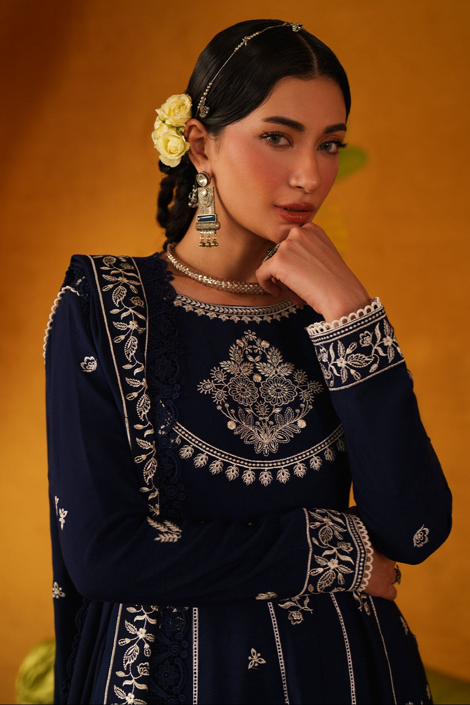 Mahnur Mastani Embroidered Luxury Karandi Unstitched 3pc