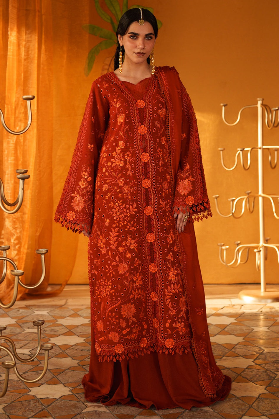 Mahnur Mastani Embroidered Luxury Karandi Unstitched 3pc