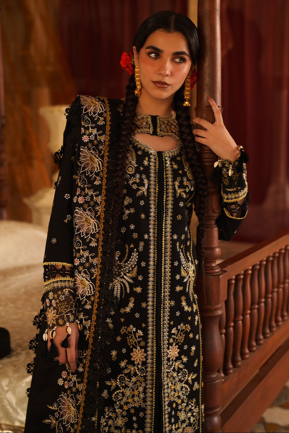 Mahnur Mastani Embroidered Luxury Karandi Unstitched 3pc