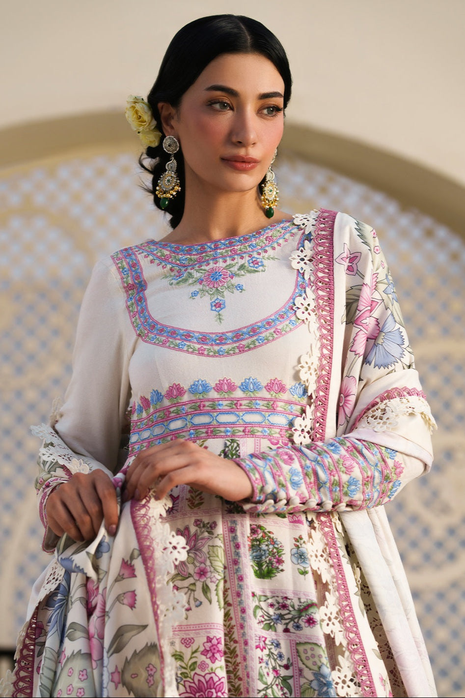 Mahnur Mastani Embroidered Luxury Karandi Unstitched 3pc
