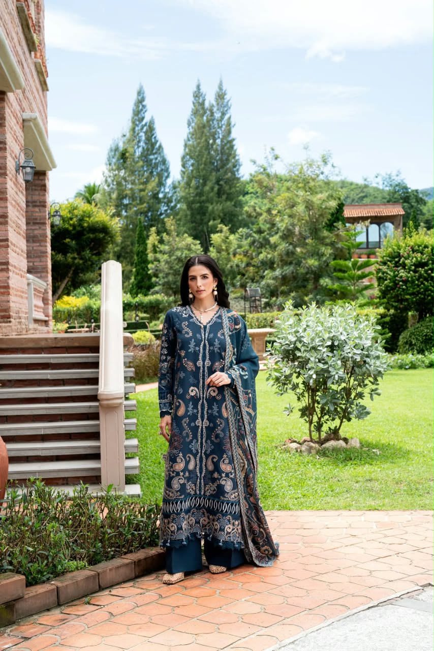 Florent Embroidered Luxury Unstitched Karandi 3pc