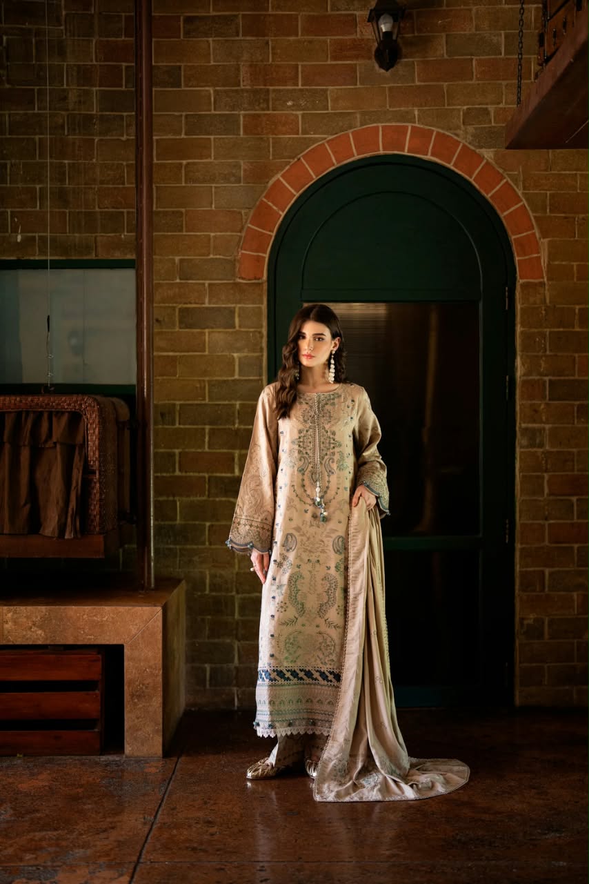 Florent Embroidered Luxury Unstitched Karandi 3pc