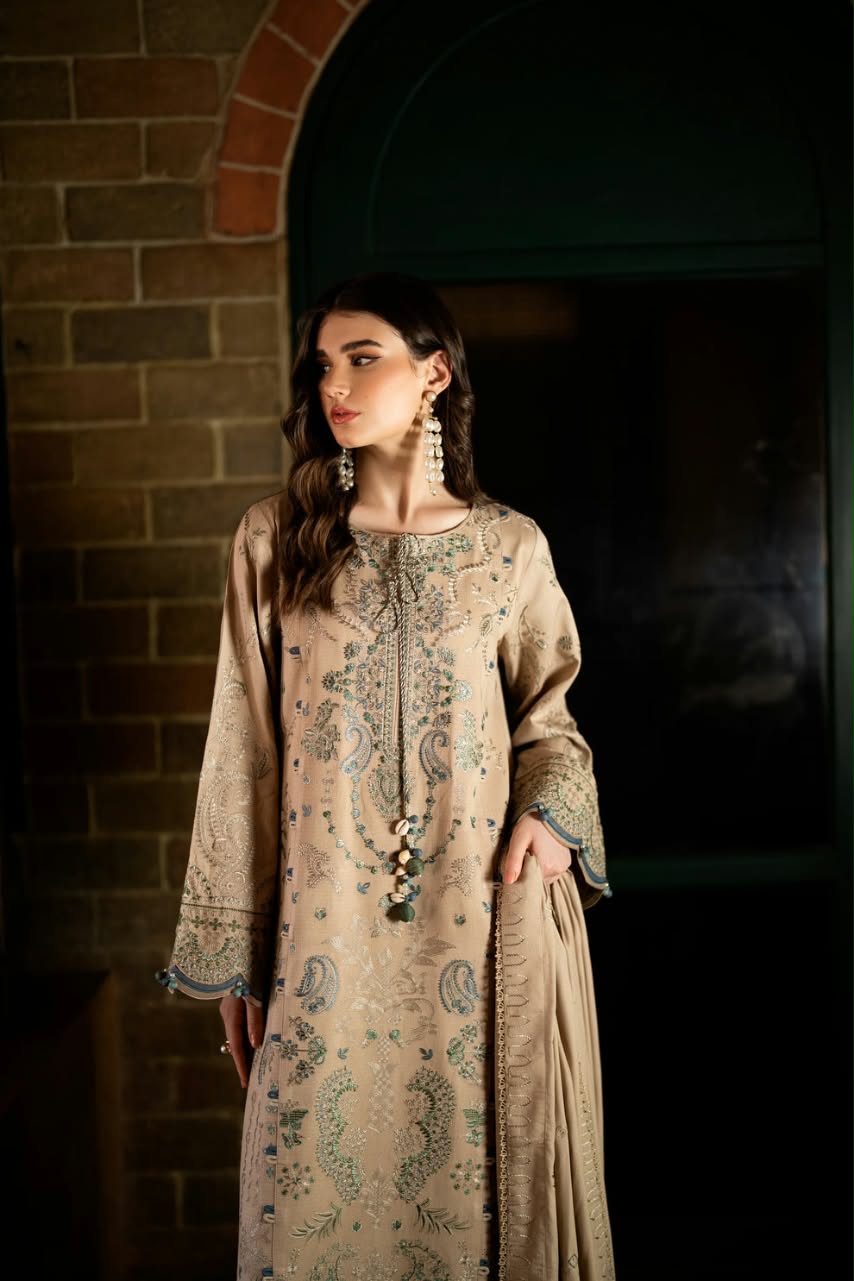Florent Embroidered Luxury Unstitched Karandi 3pc