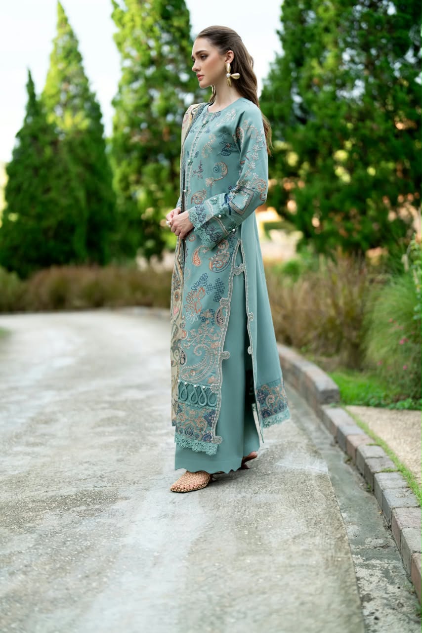Florent Embroidered Luxury Unstitched Karandi 3pc