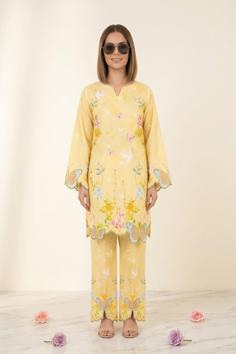 Almeerah Printed Unstitched Silk ST 2pc