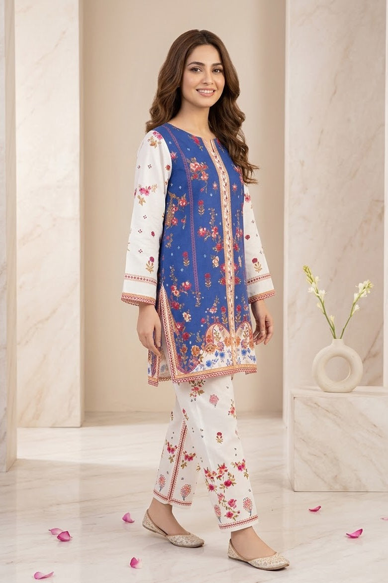 Almeerah Printed Unstitched Silk ST 2pc