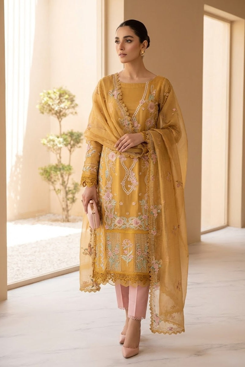Tawakkal Embroidered Semi Stitched Marina 3pc
