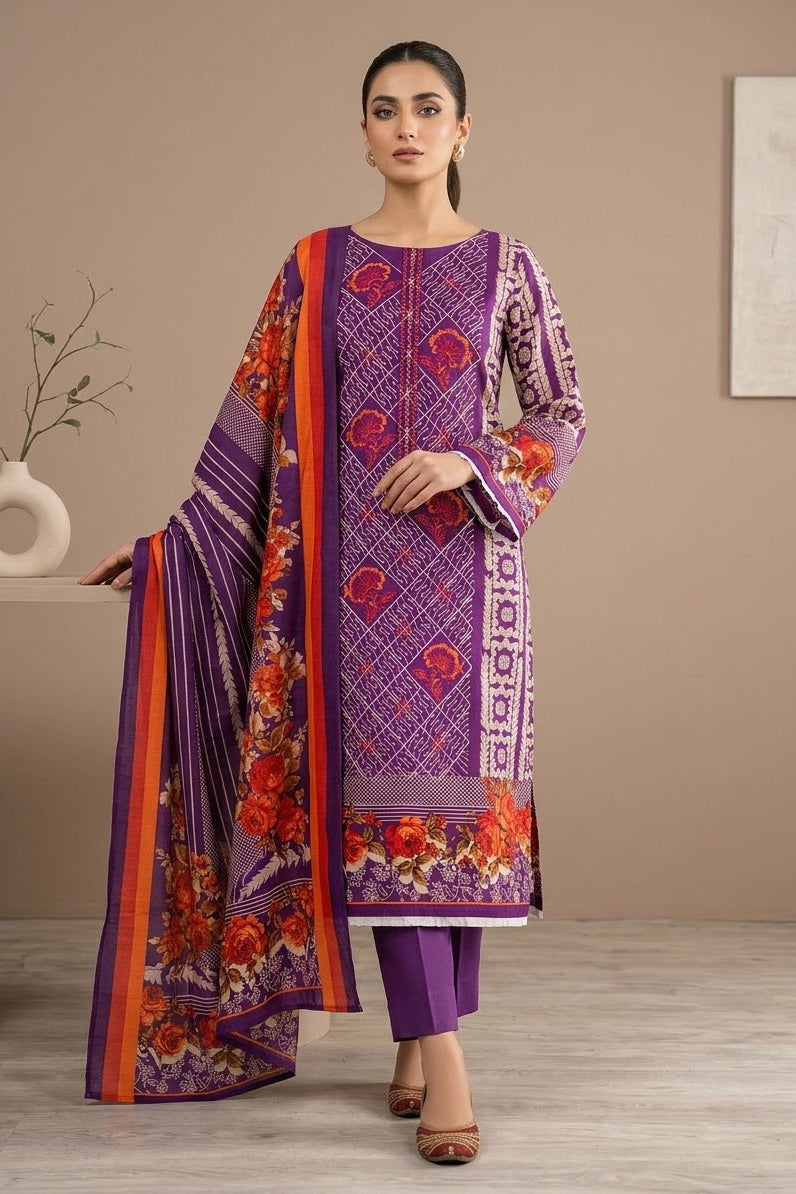 Mix Brand Unstitched Embroidered Khaddar 3pc